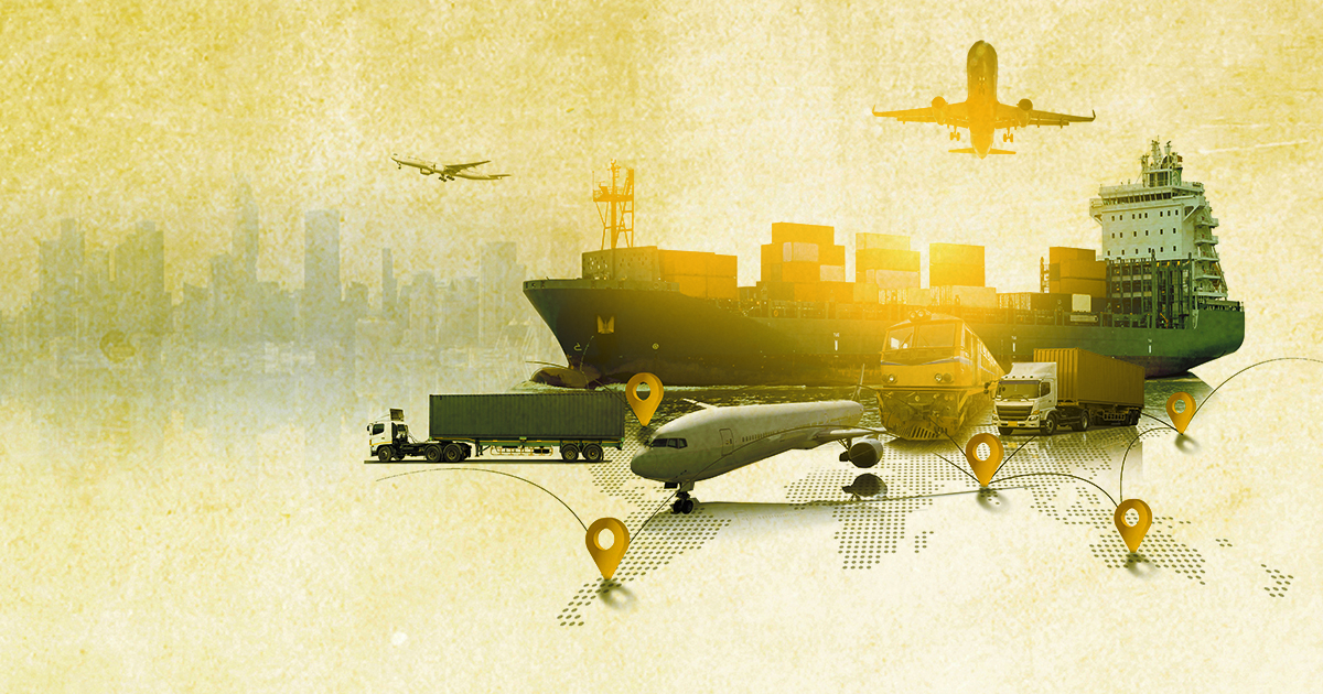 Collage of modes of transportation and logistics | Bill Barr & Associates